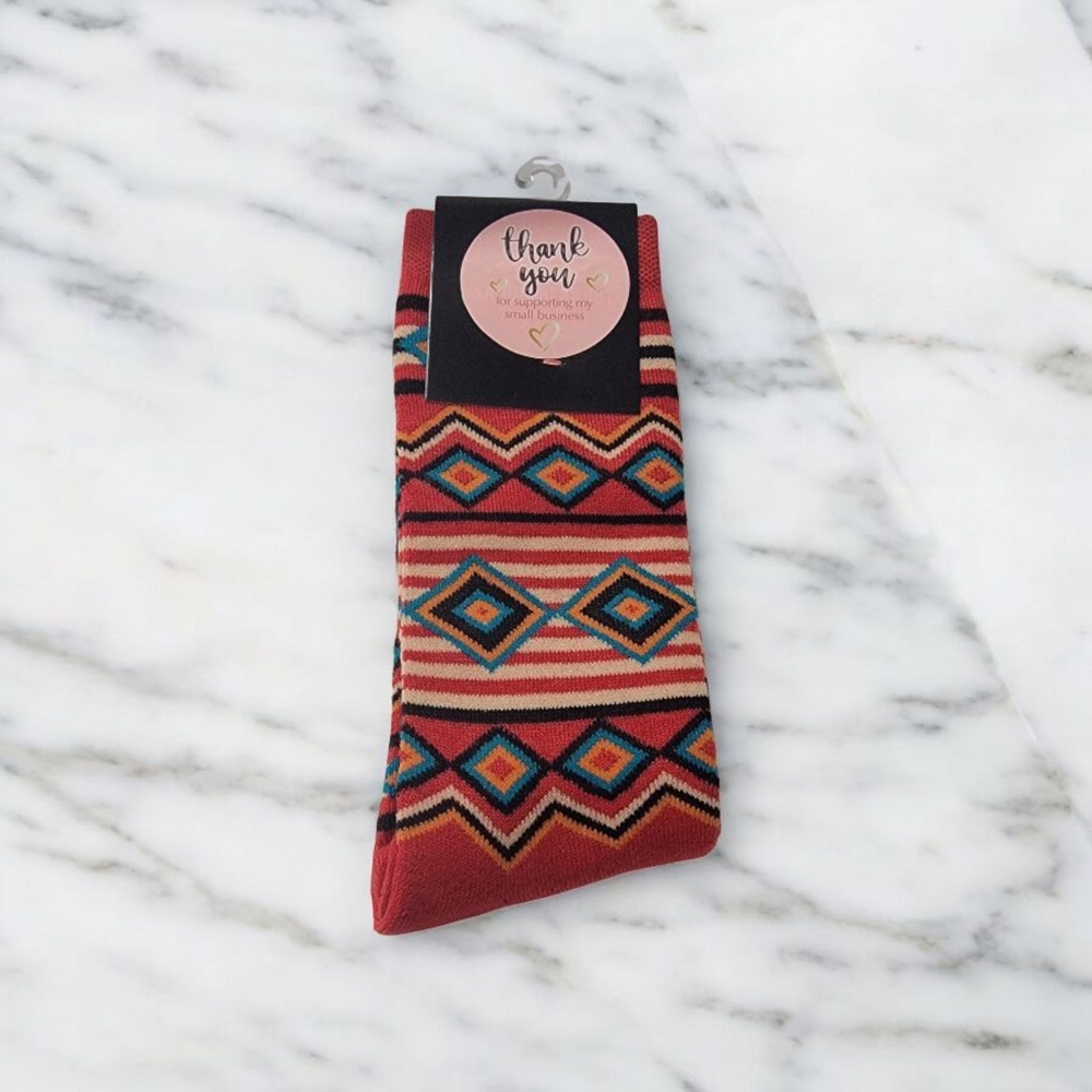 Geometric Patterned Socks - Multicolor